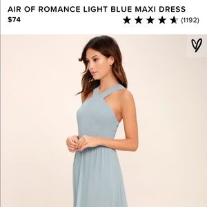 Lulu’s “Air of Romance” Light Blue Maxi Dress